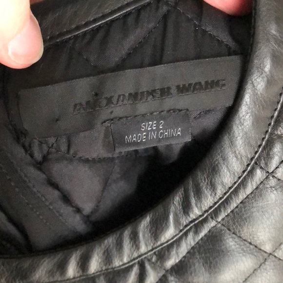 Alexander Wang Quilted Leather Yoke Mini Dress 2 - Picture 6 of 8
